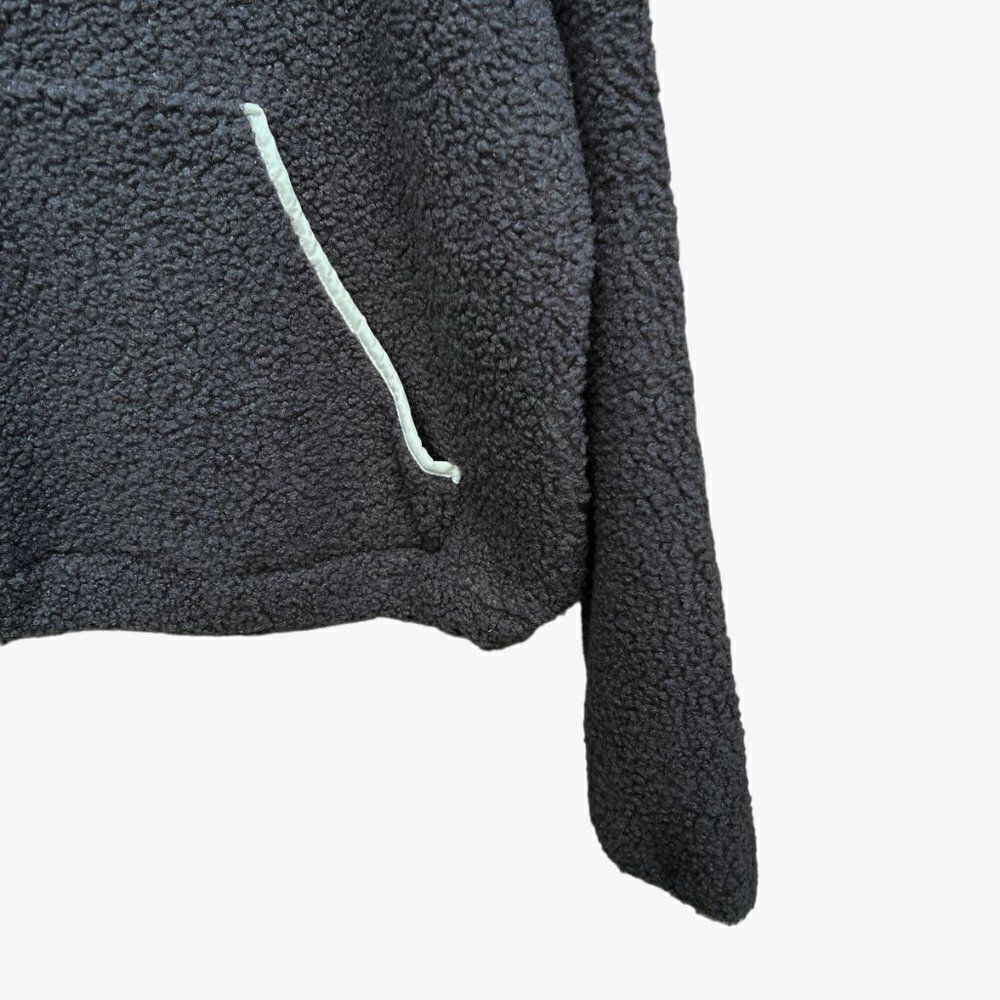 NWT Wild Fable Gray Purple Zipper Sherpa Hooded Quarter Zip Sweatshirt Hoodie - Picture 6 of 9